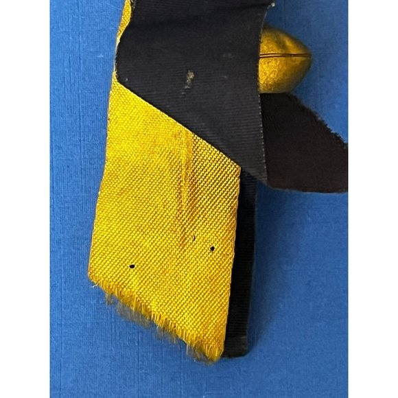 VINTAGE NAVY FOOTBALL TEAM RIBBON ON PIN BACK BUTTON 1950’s Yellow Blue - Picture 7 of 7